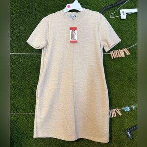 Women’s XS Steve Madden Short Sleeve Sweater Dress Heather Oatmeal